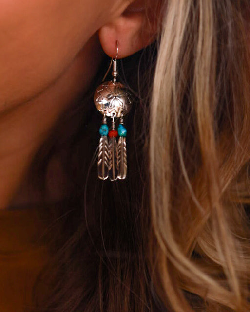 Sterling Silver Earrings - Smokin' Blues Turquoise