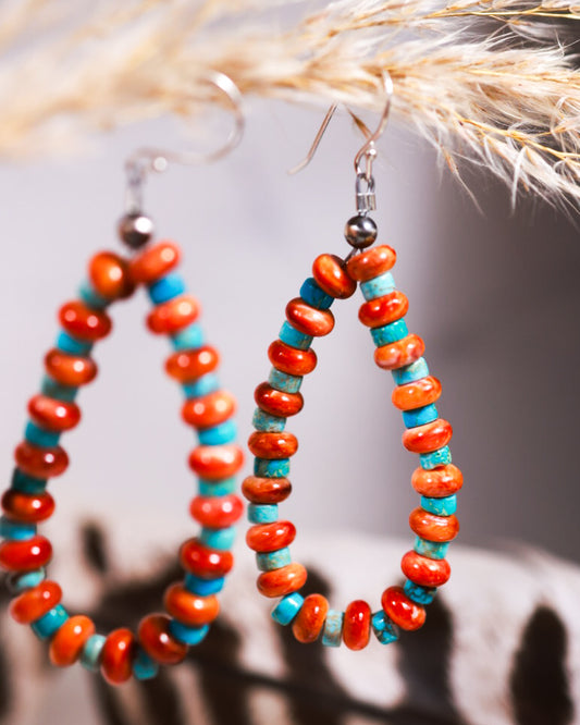 Turquoise Earrings - Smokin' Blues Turquoise