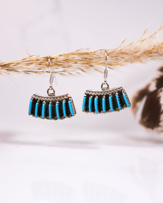 Turquoise Earrings - Smokin' Blues Turquoise