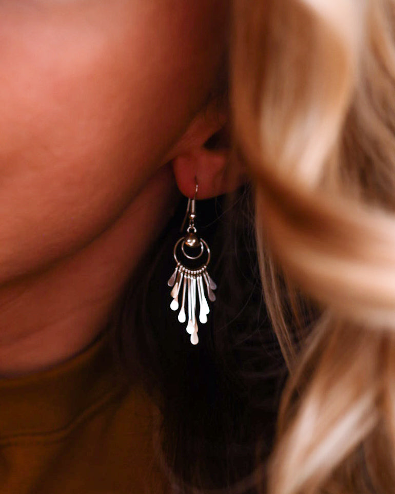 Sterling Silver Earrings - Smokin' Blues Turquoise