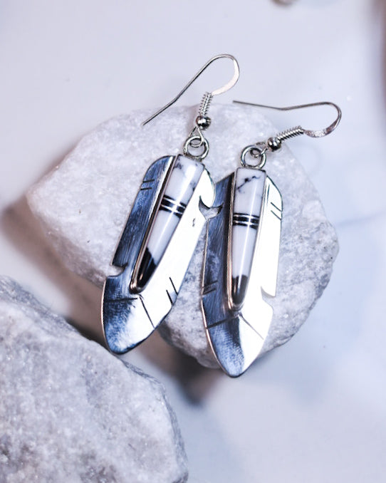 White Buffalo Earrings