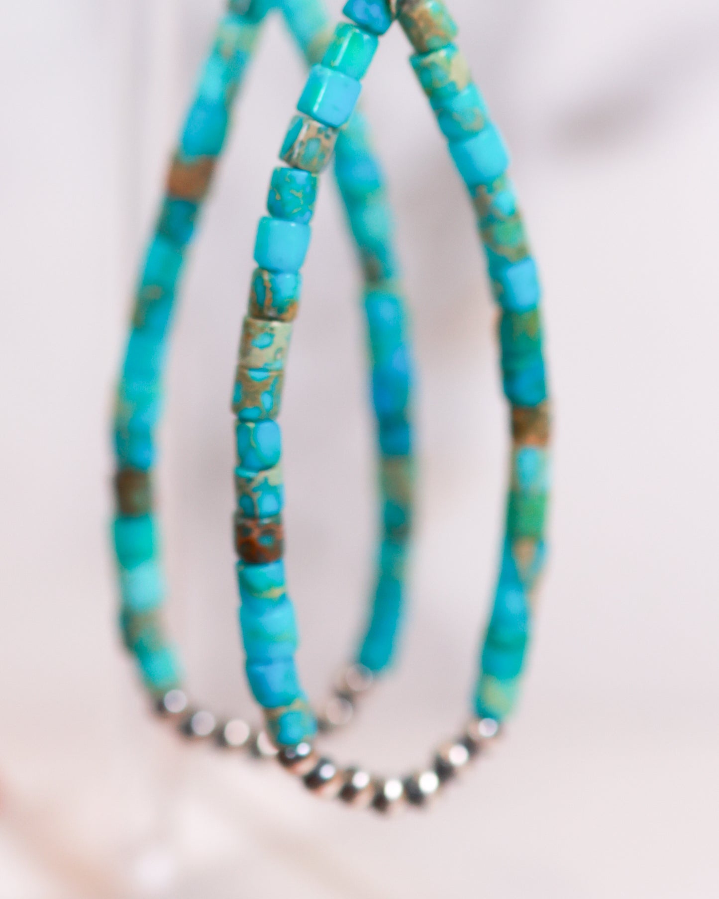 Turquoise Earrings - Smokin' Blues Turquoise