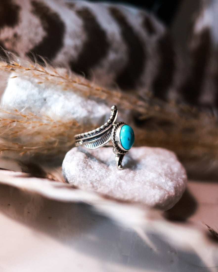 Turquoise Ring | Size 7 - Smokin' Blues Turquoise
