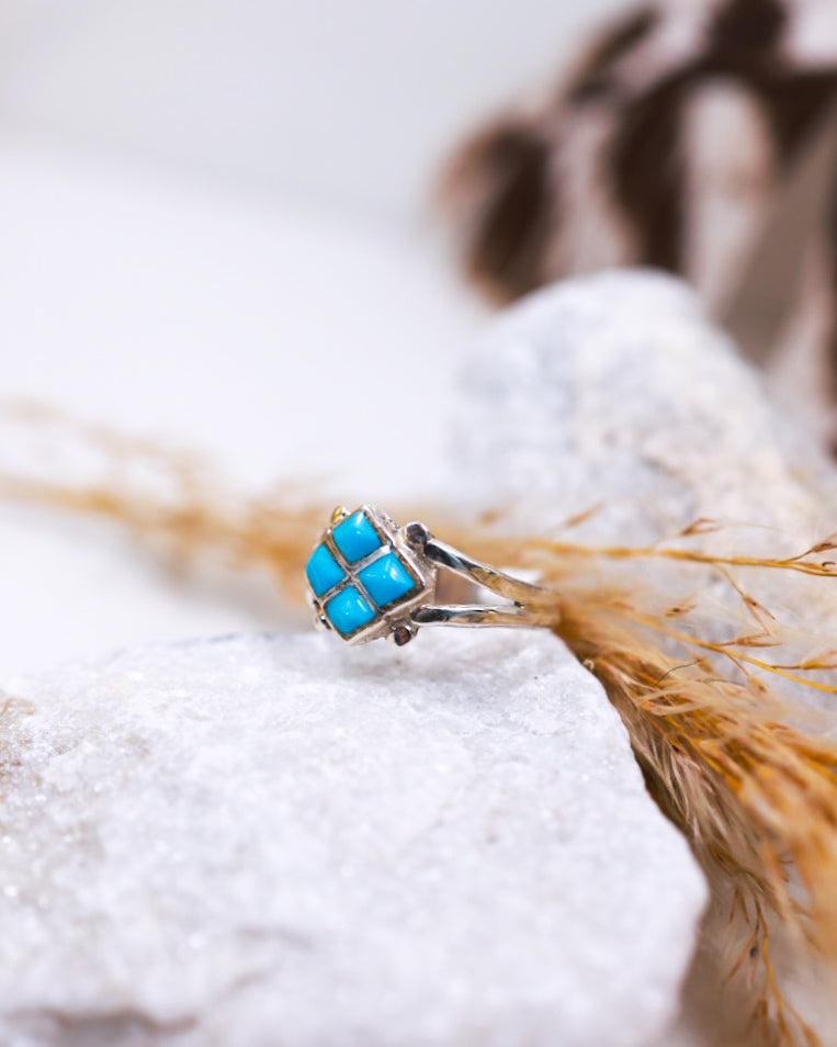 Turquoise Ring | Size 6.5 - Smokin' Blues Turquoise