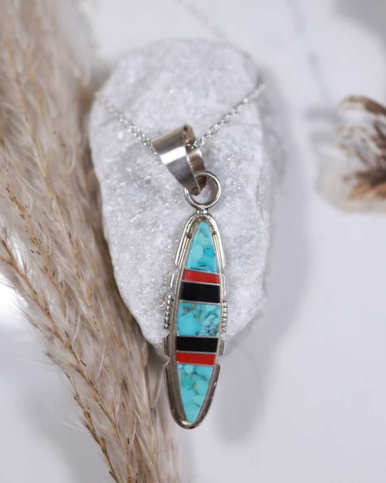 Turquoise Inlay Pendant