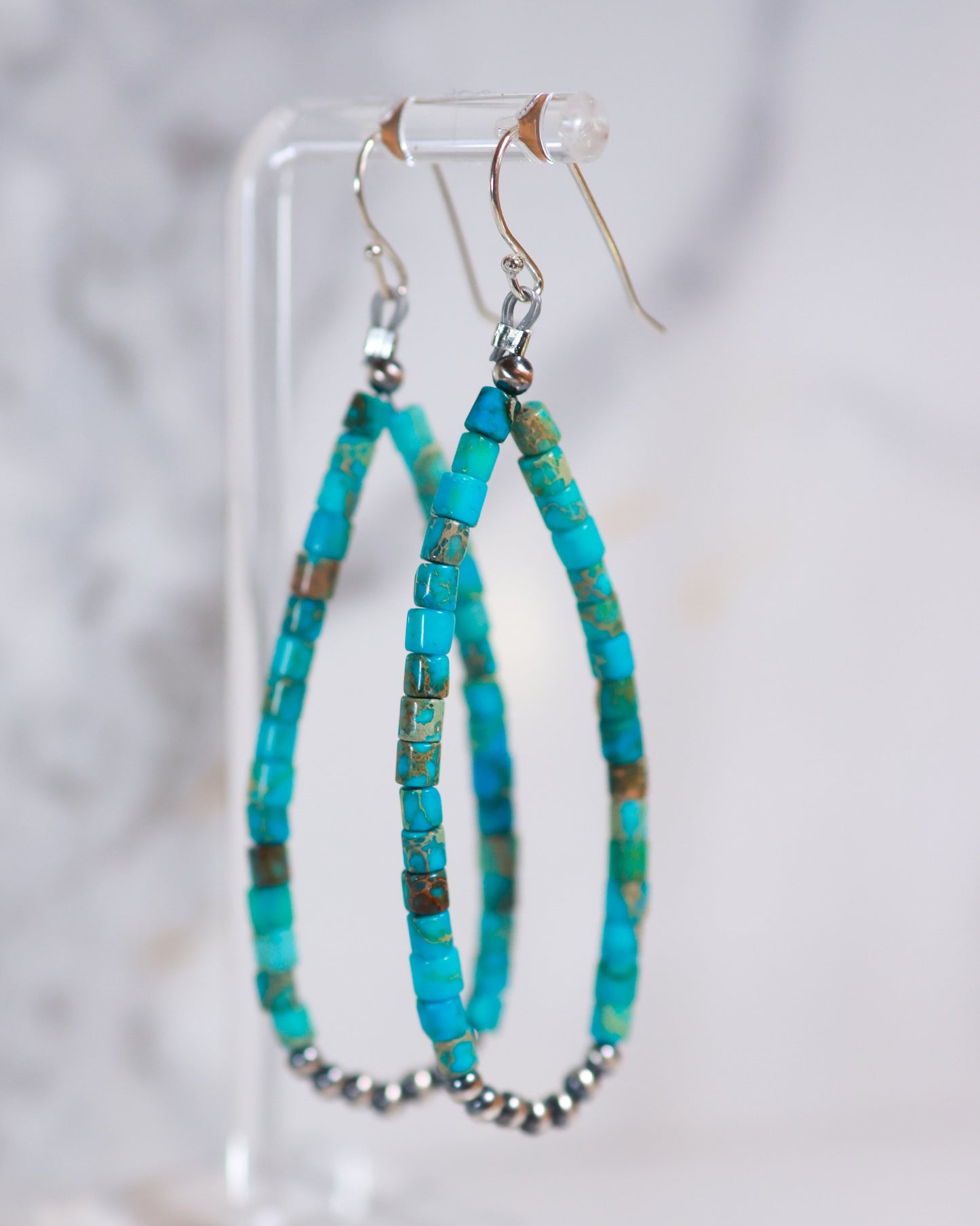 Turquoise Earrings - Smokin' Blues Turquoise
