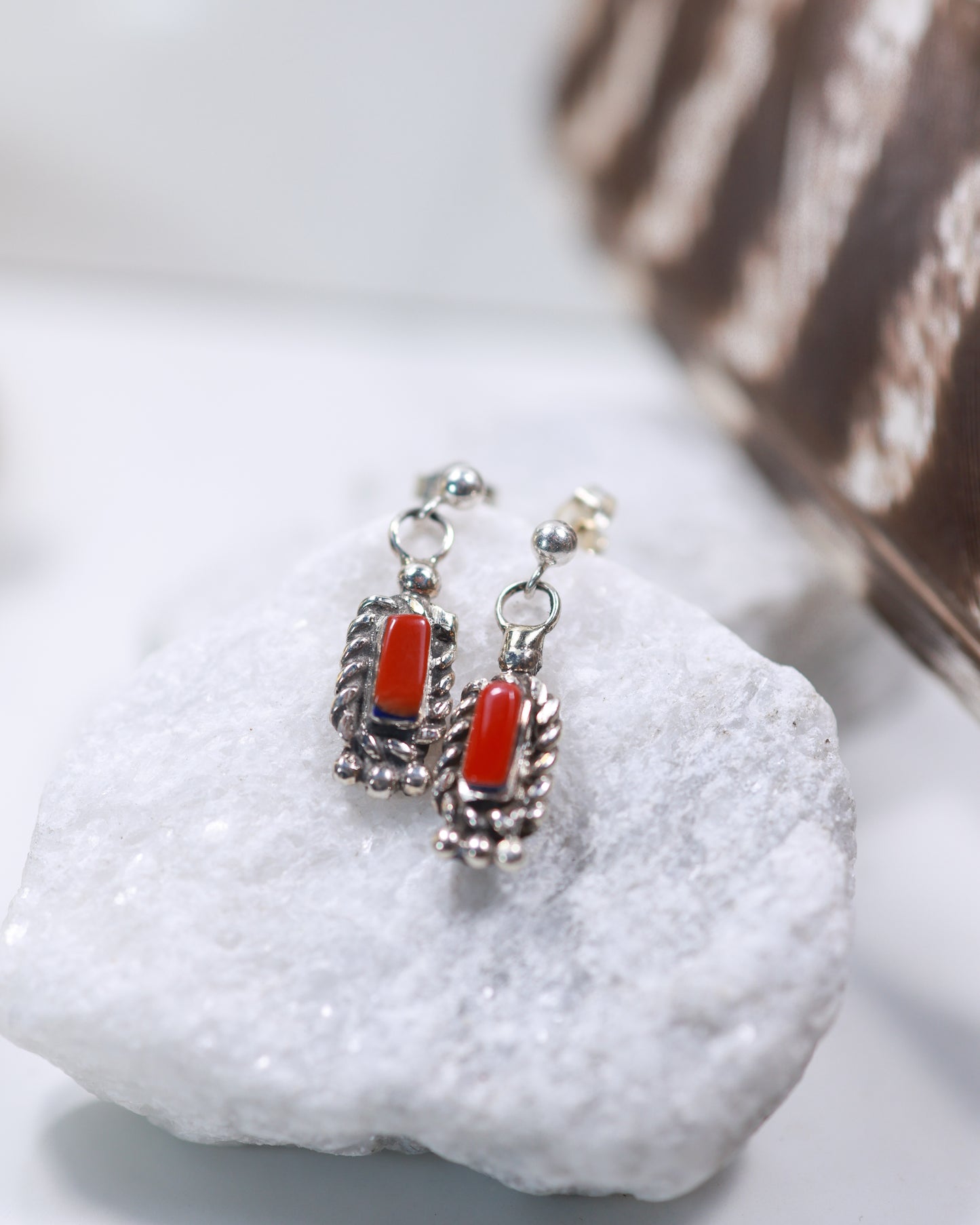 Coral Earrings