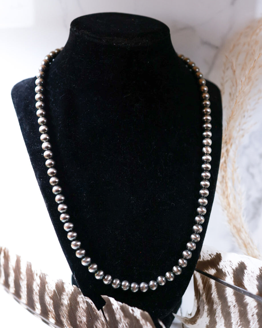 Navajo Pearl Necklace - 7MM 22”