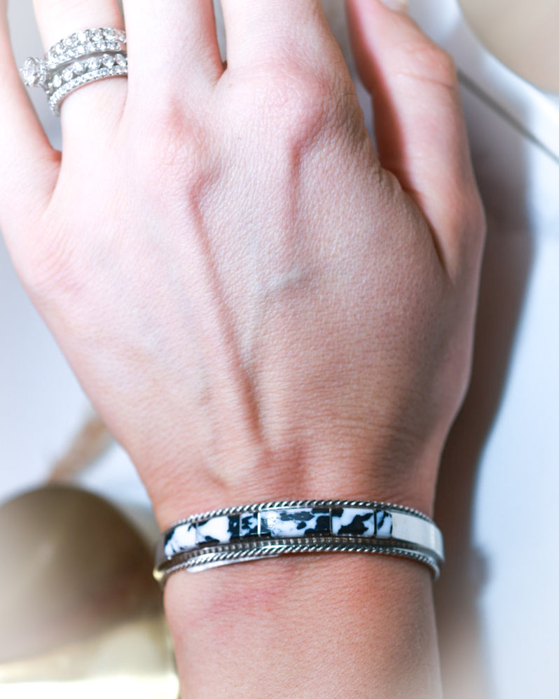 White Buffalo Cuff - Smokin' Blues Turquoise