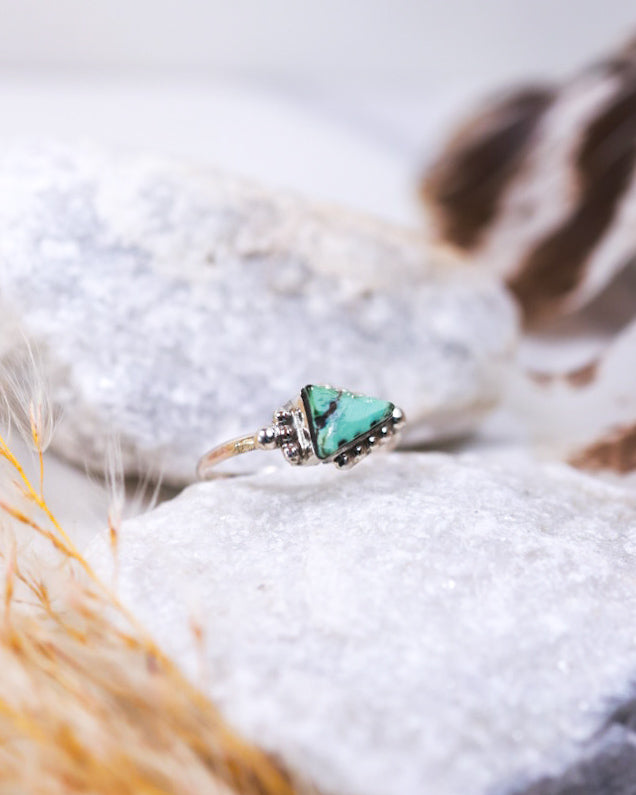 Turquoise Ring | Size 5.5 - Smokin' Blues Turquoise