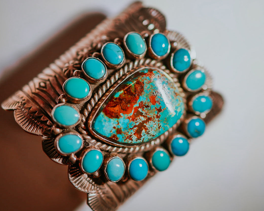 Turquoise Cluster Cuff