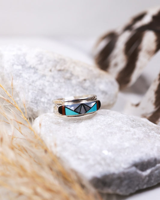 Turquoise Ring | Size 5.5 - Smokin' Blues Turquoise