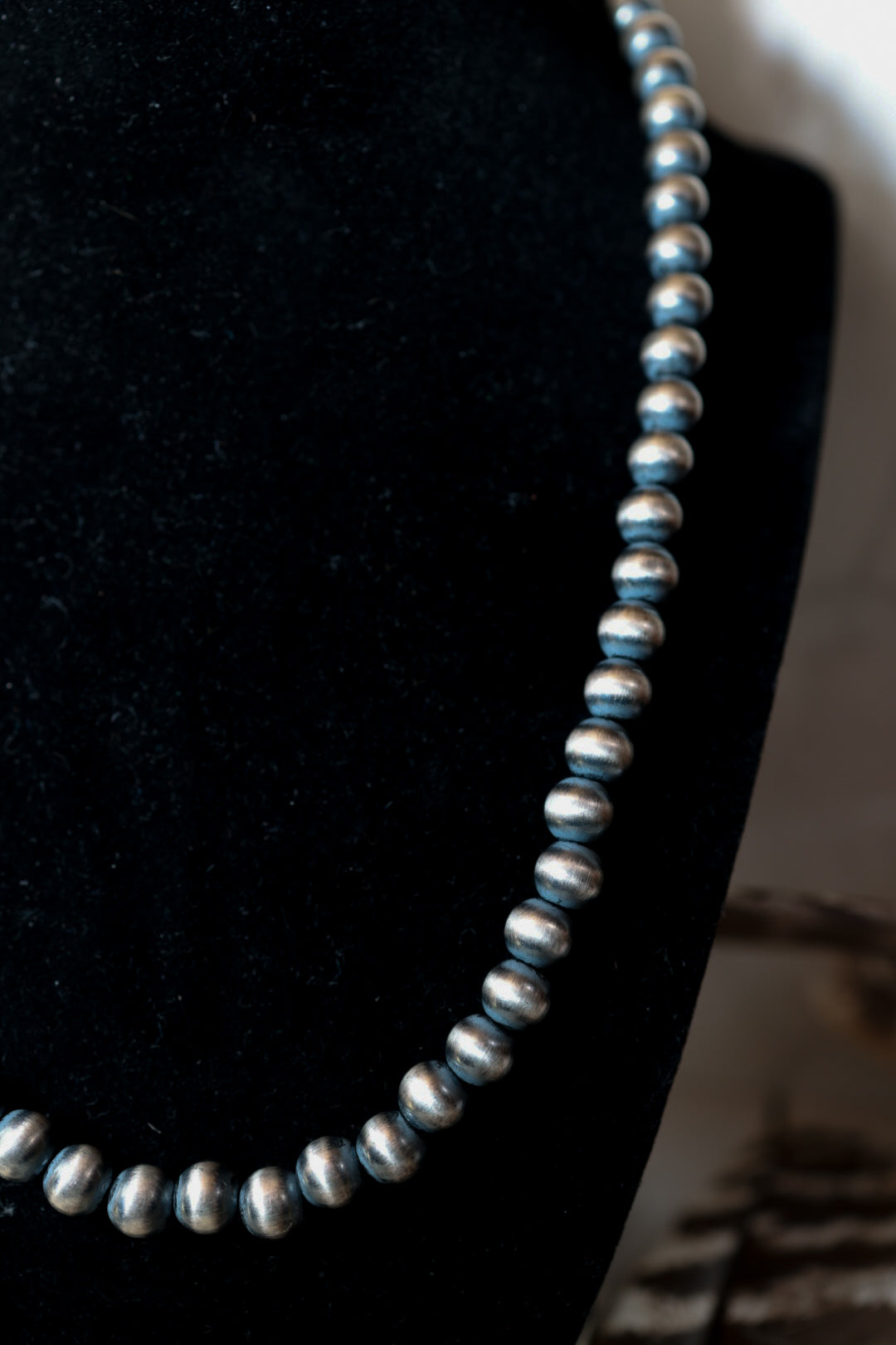 Navajo Pearl Necklace - 8MM 20” – Smokin' Blues Turquoise