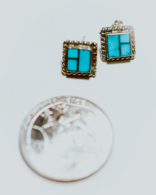 Turquoise Post Earrings