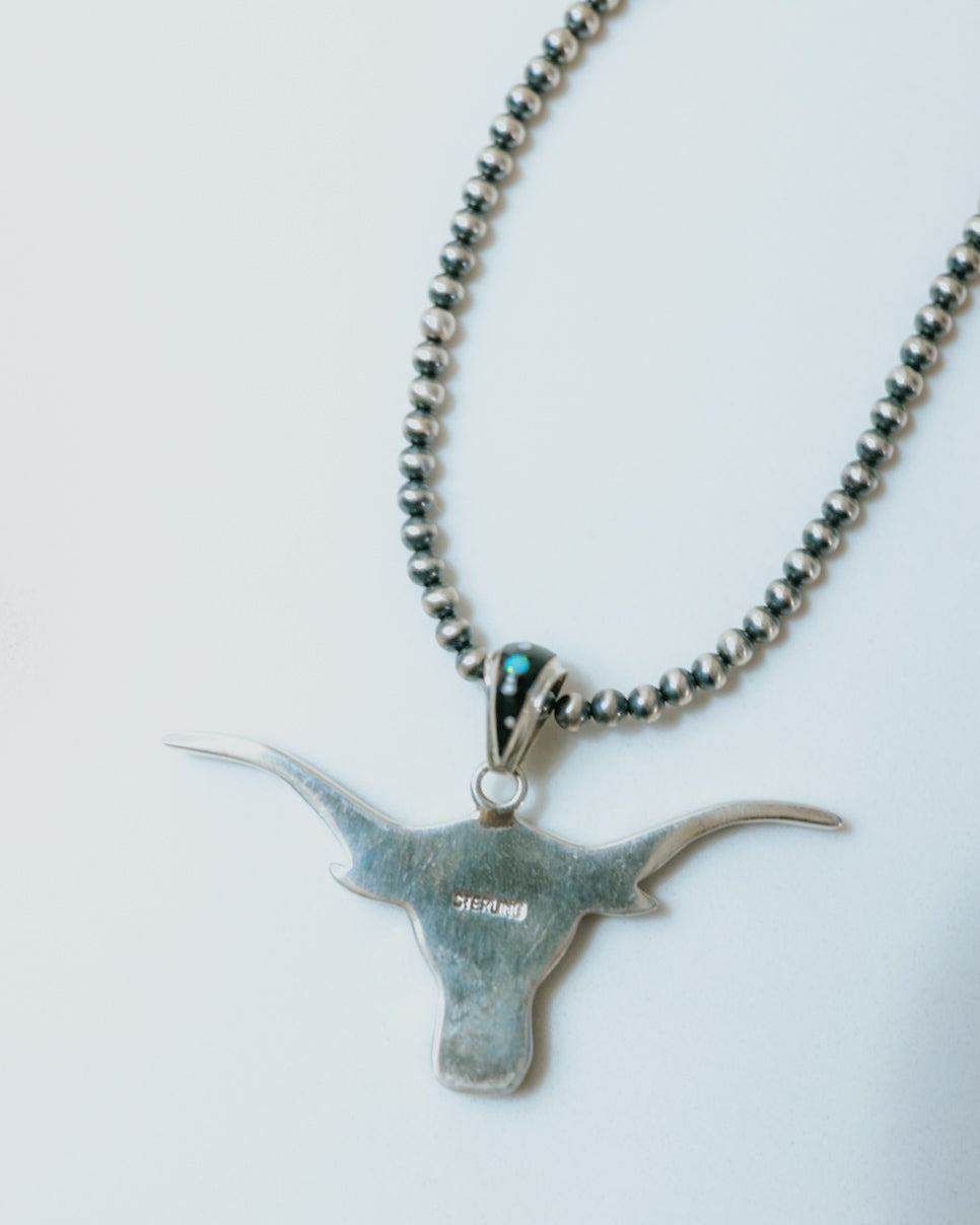 Zuni Longhorn Pendant