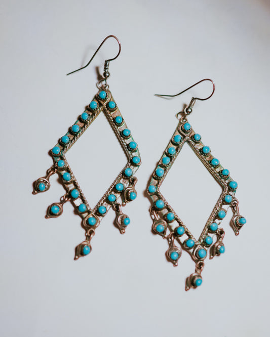 Turquoise Chandelier Earrings