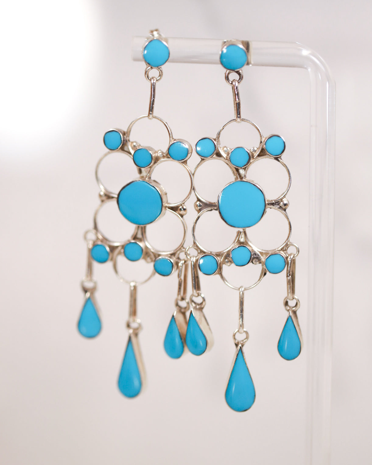 Turquoise Earrings - Smokin' Blues Turquoise