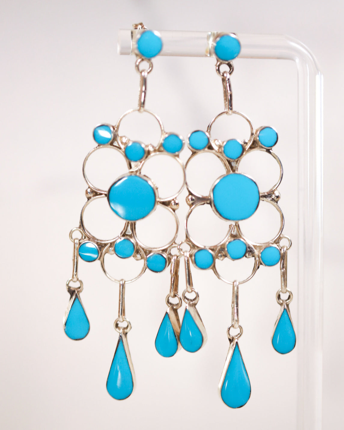 Turquoise Earrings - Smokin' Blues Turquoise
