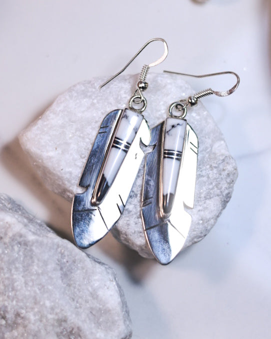 White Buffalo Earrings