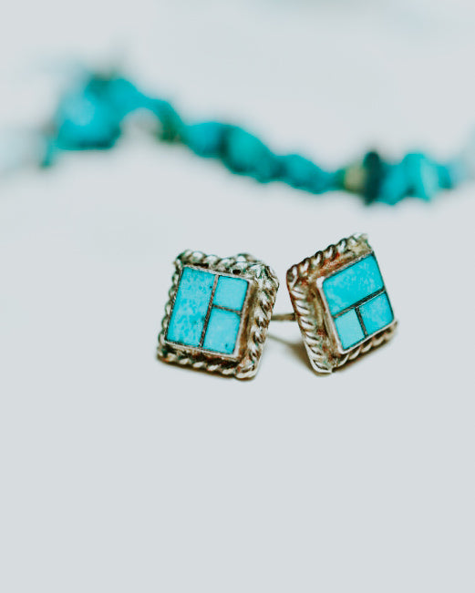 Turquoise Post Earrings