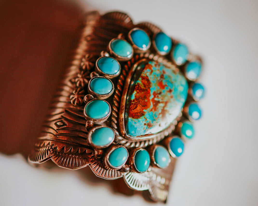 Turquoise Cluster Cuff