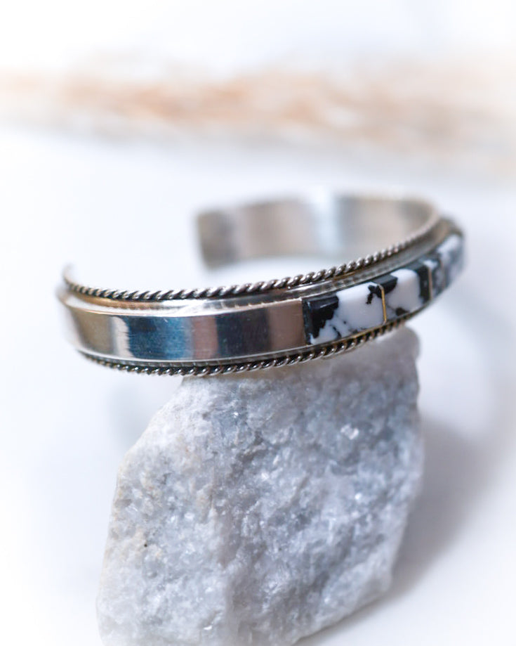 White Buffalo Cuff - Smokin' Blues Turquoise