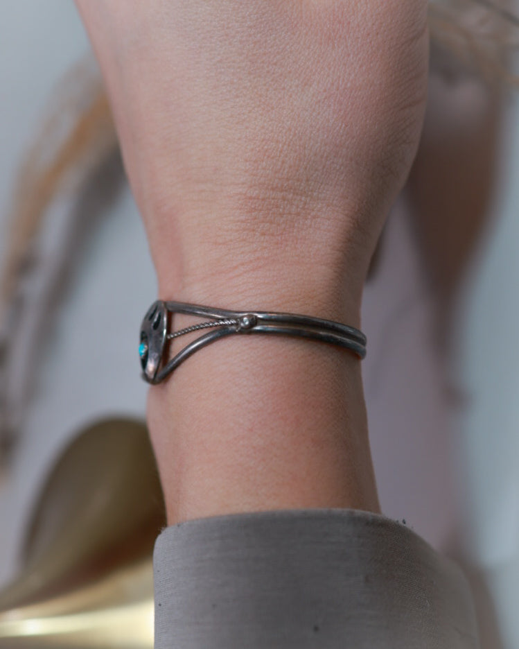 Turquoise Cuff - Smokin' Blues Turquoise