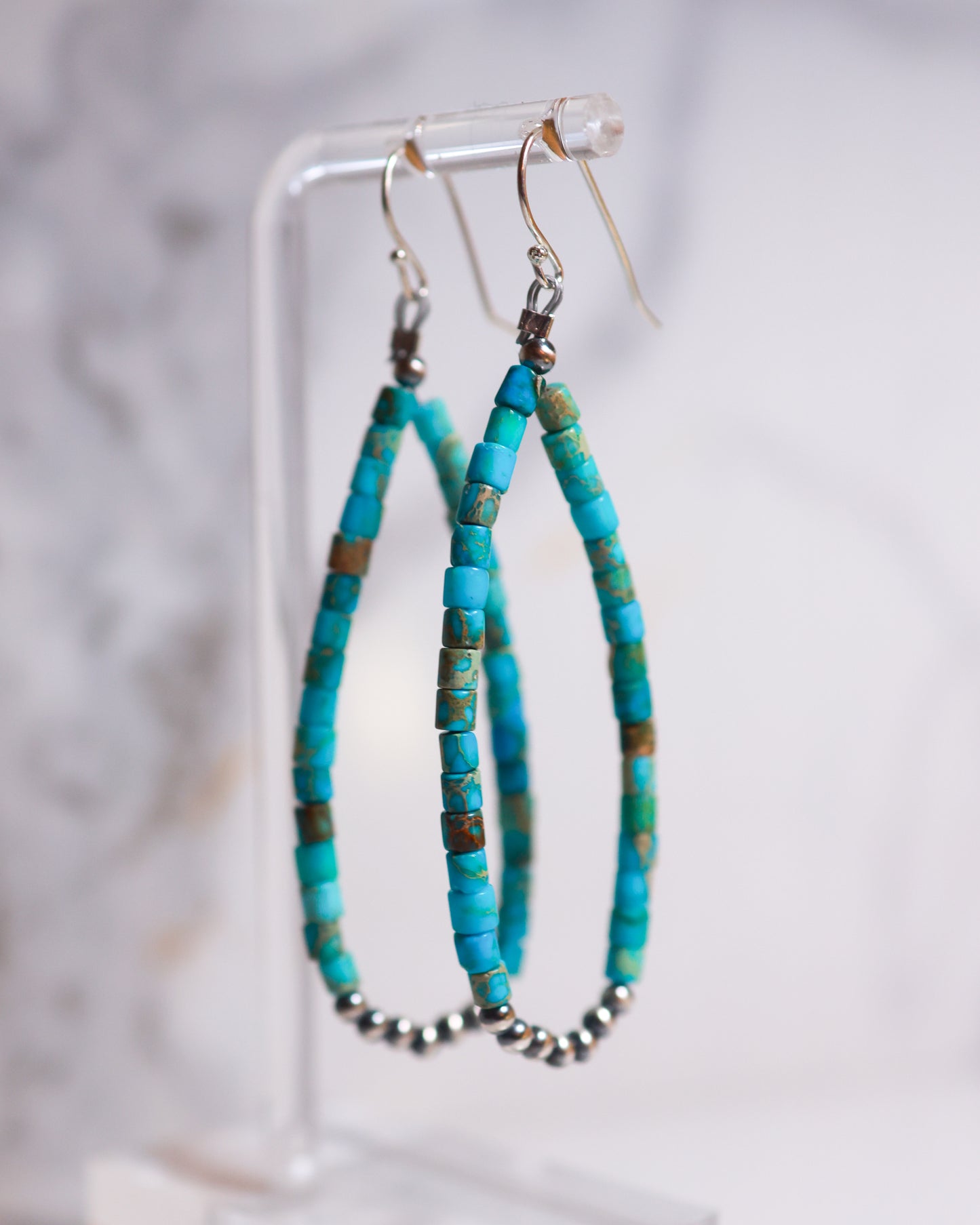 Turquoise Earrings - Smokin' Blues Turquoise