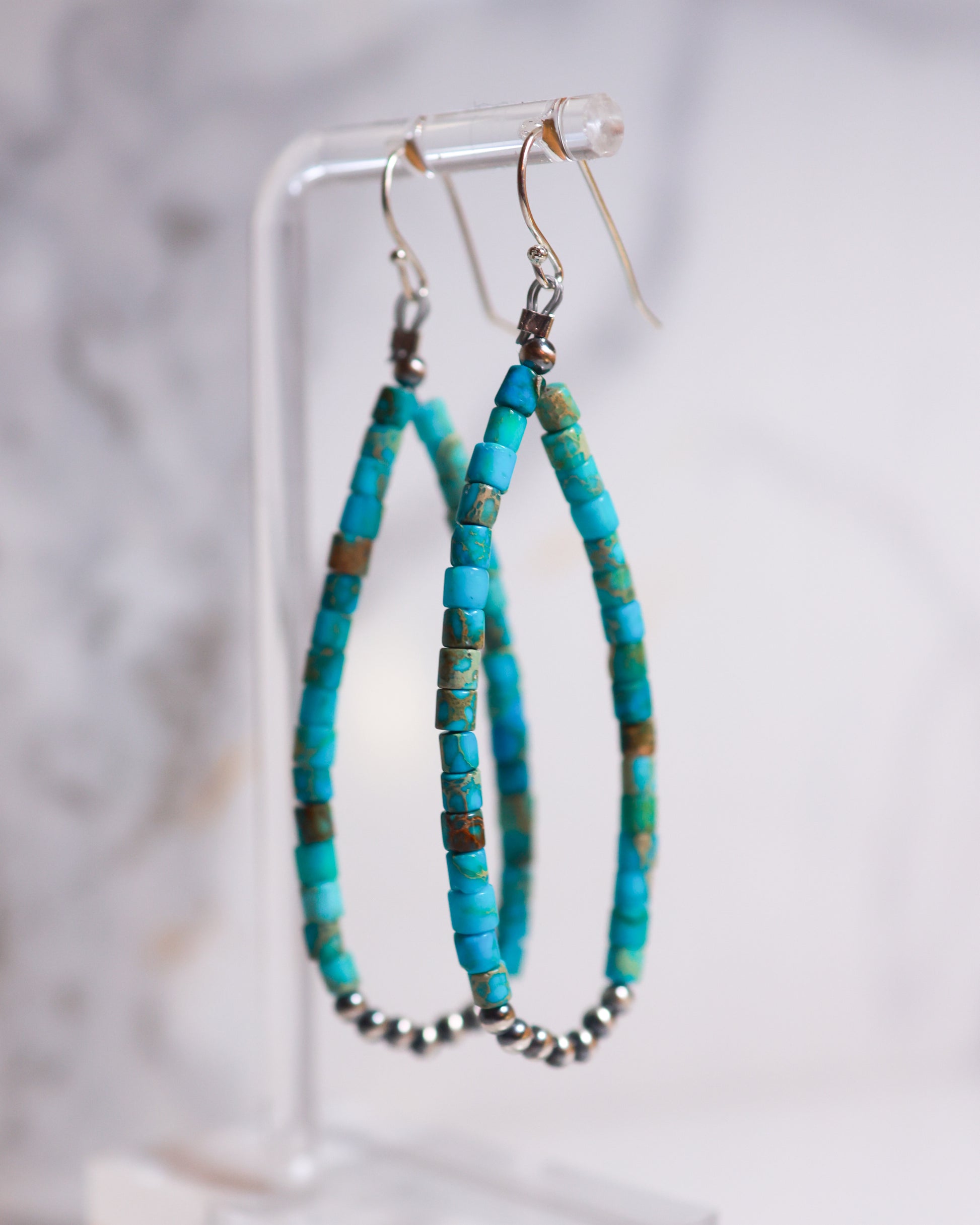 Turquoise Earrings - Smokin' Blues Turquoise