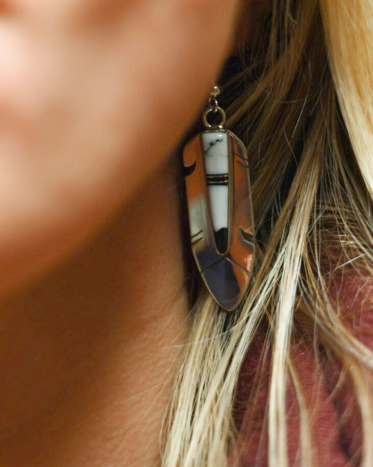 White Buffalo Earrings