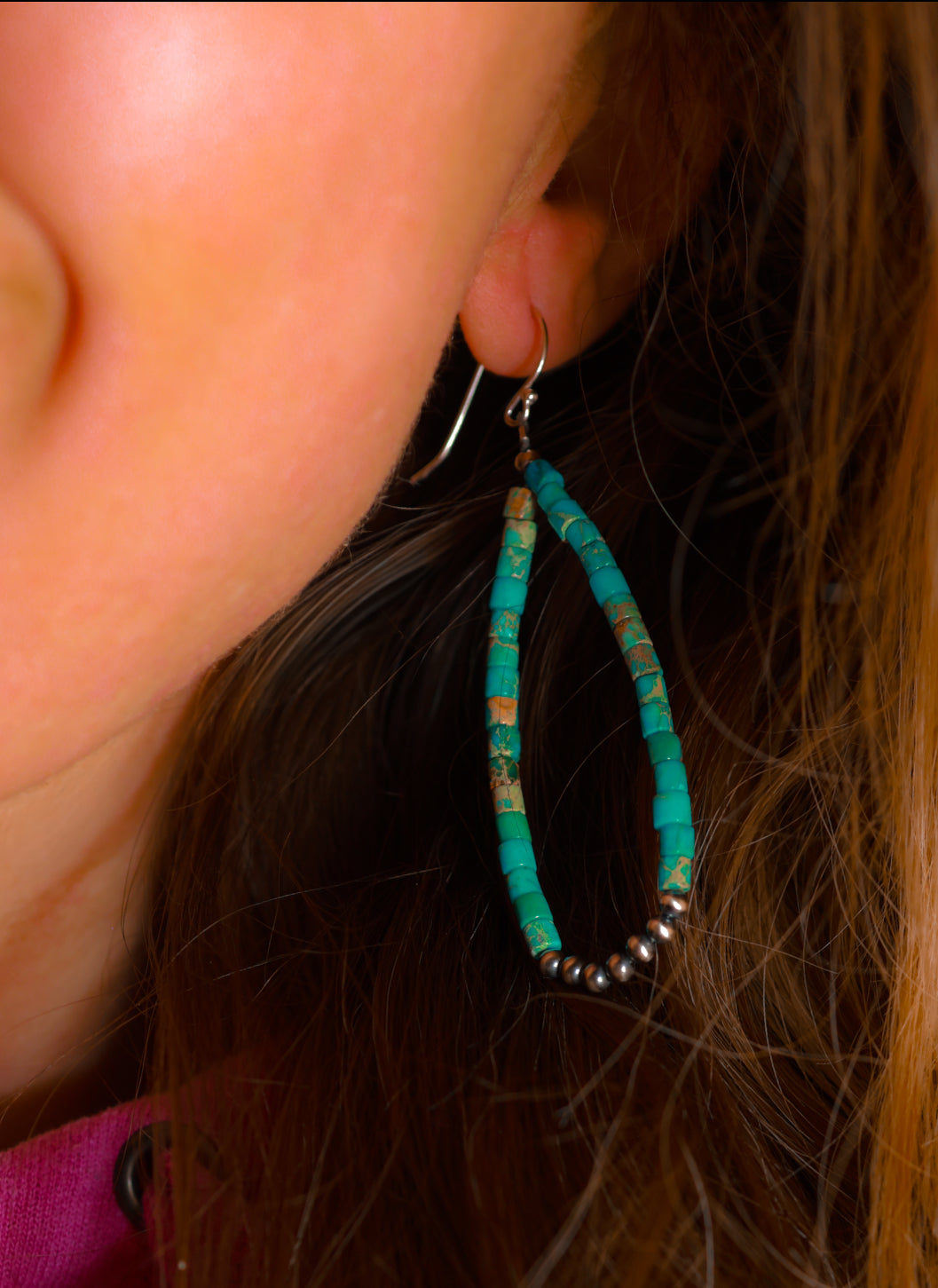 Turquoise Earrings - Smokin' Blues Turquoise
