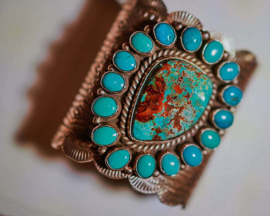 Turquoise Cluster Cuff