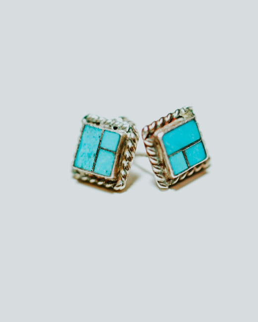 Turquoise Post Earrings