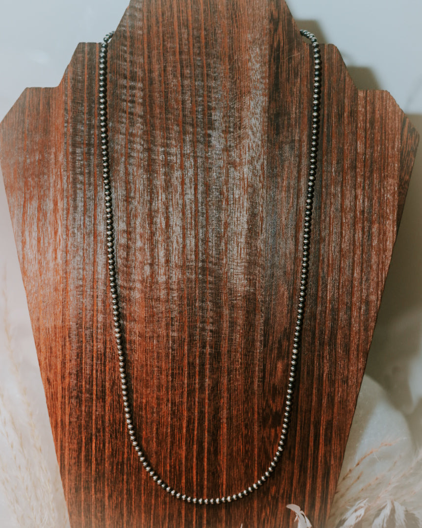 Navajo Pearl Necklace - 3MM 24”