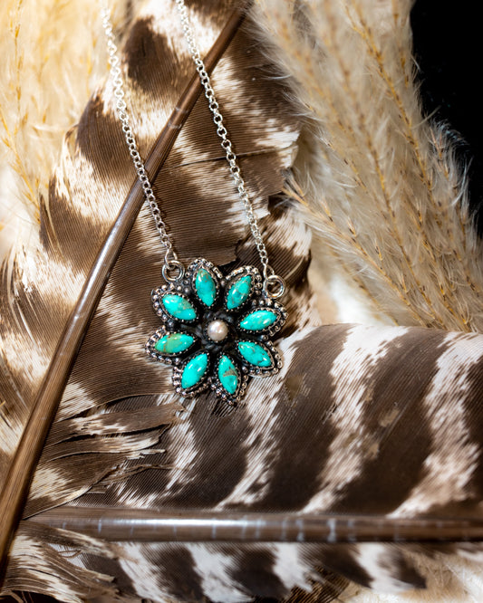 Turquoise and Mother of Pearl Necklace
