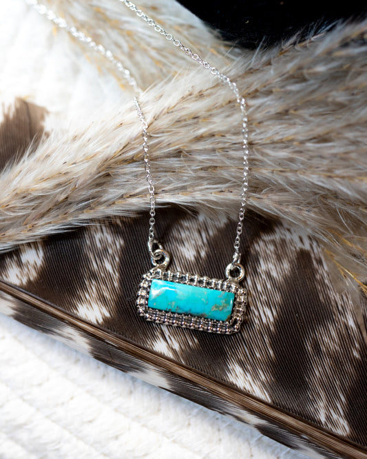 Turquoise Bar Necklace