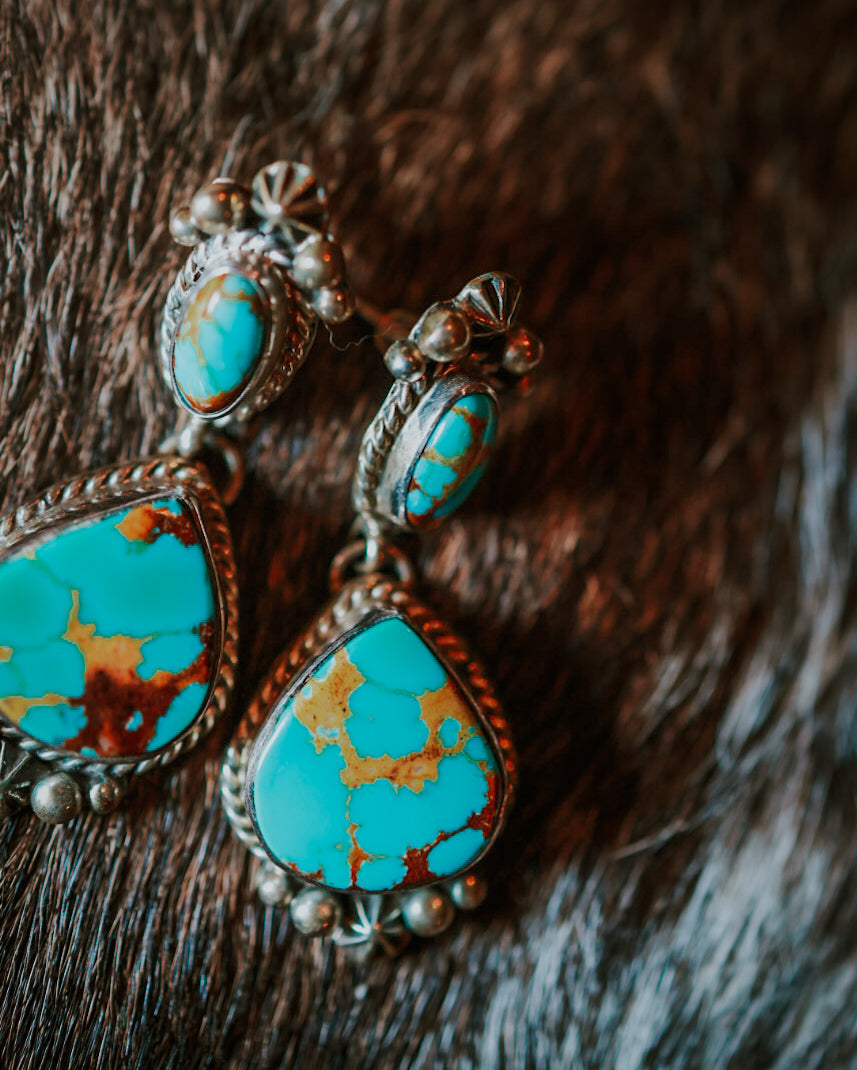 turquoise earrings - Royston turquoise 