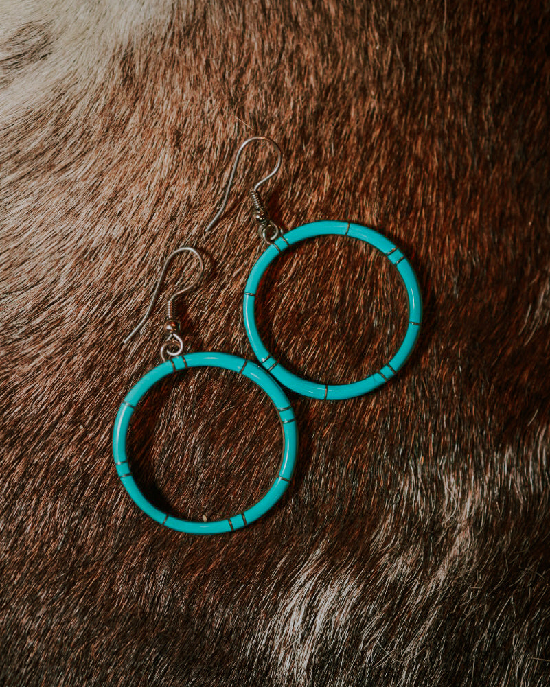 Turquoise Hoop Earrings