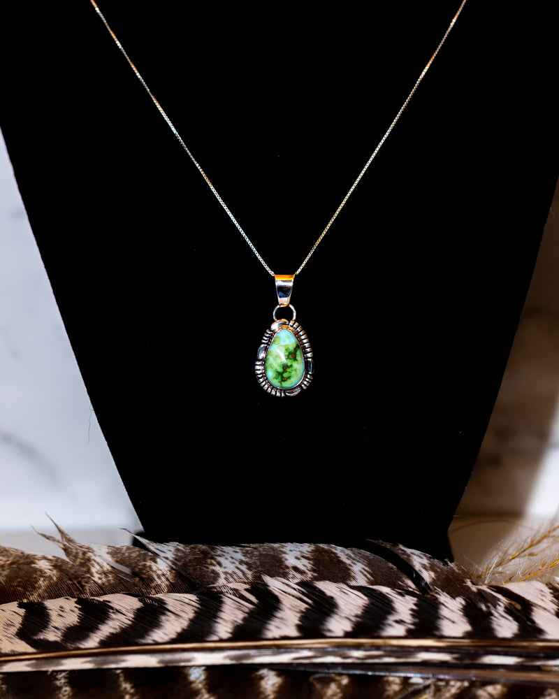 Turquoise Pendant | Sonoran Turquoise - Smokin' Blues Turquoise