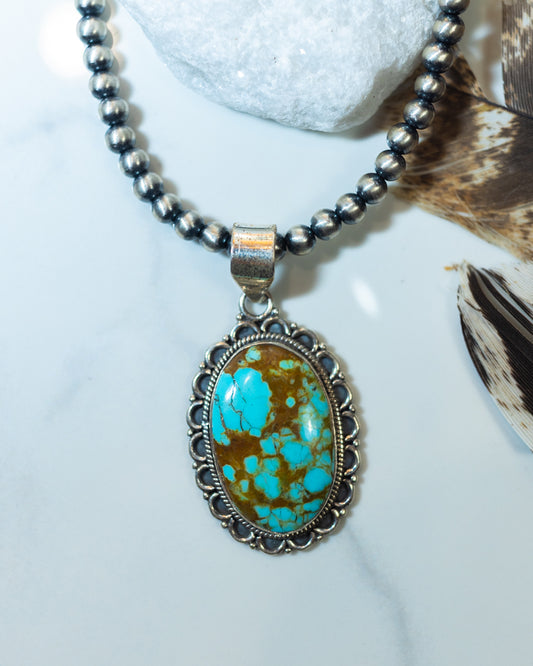 Turquoise Pendant | #8 Turquoise - Smokin' Blues Turquoise