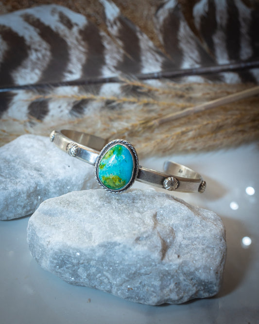 Turquoise Cuff - Smokin' Blues Turquoise