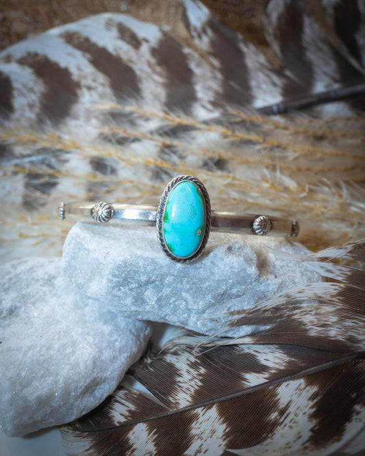 Turquoise Cuff - Smokin' Blues Turquoise