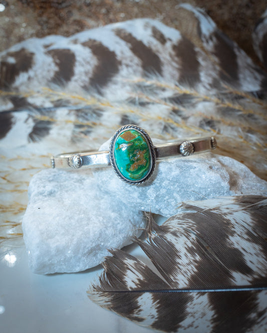 Turquoise Cuff - Smokin' Blues Turquoise