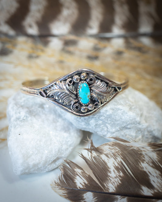 Turquoise Cuff - Smokin' Blues Turquoise