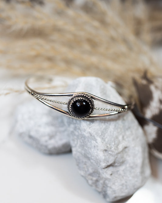 Black Onyx Cuff - Smokin' Blues Turquoise