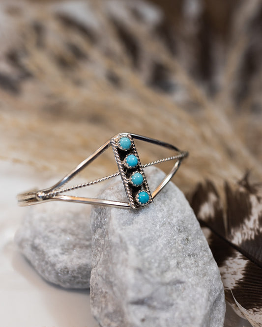 Turquoise Cuff - Smokin' Blues Turquoise