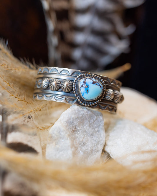 Turquoise Cuff - Smokin' Blues Turquoise