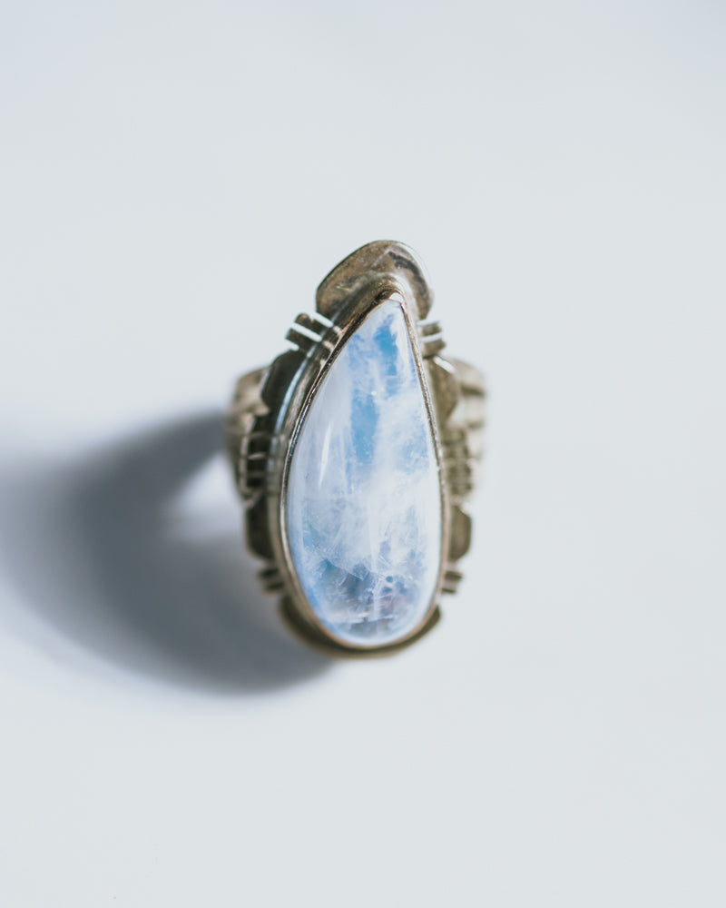 Moon Stone Ring Size 7