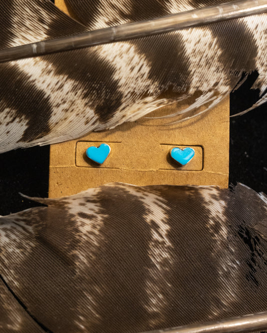 Turquoise Heart Earrings