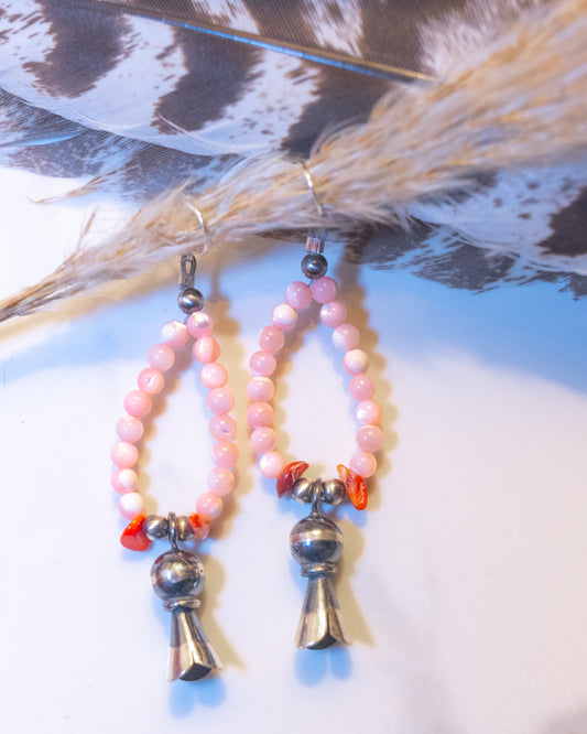 Pink Conch Earrings